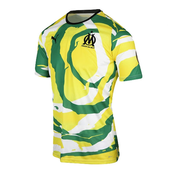 Replica Camiseta Marsella OM Africa 2021-2022 Blanco Amarillo Verde